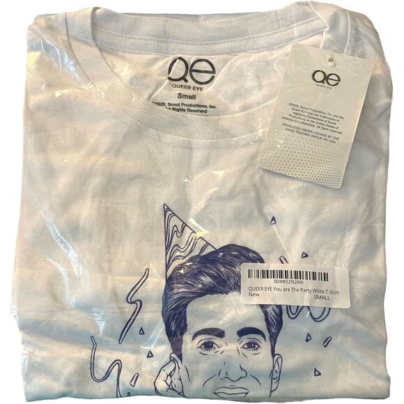 Queer Eye You are The Party White T-Shirt Purple Graphic Sz Small NWT - Picture 2 of 6